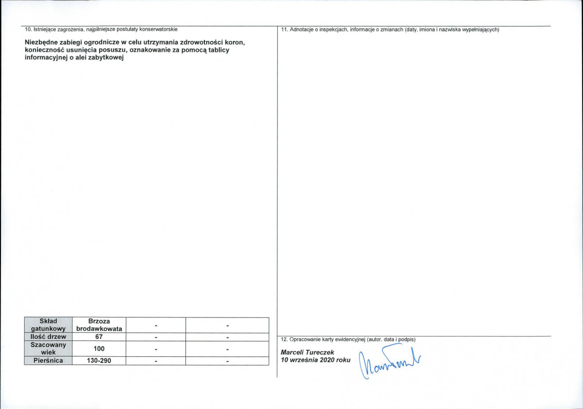 Karta obiektu niewpisanego do rejestru, skan nr 2