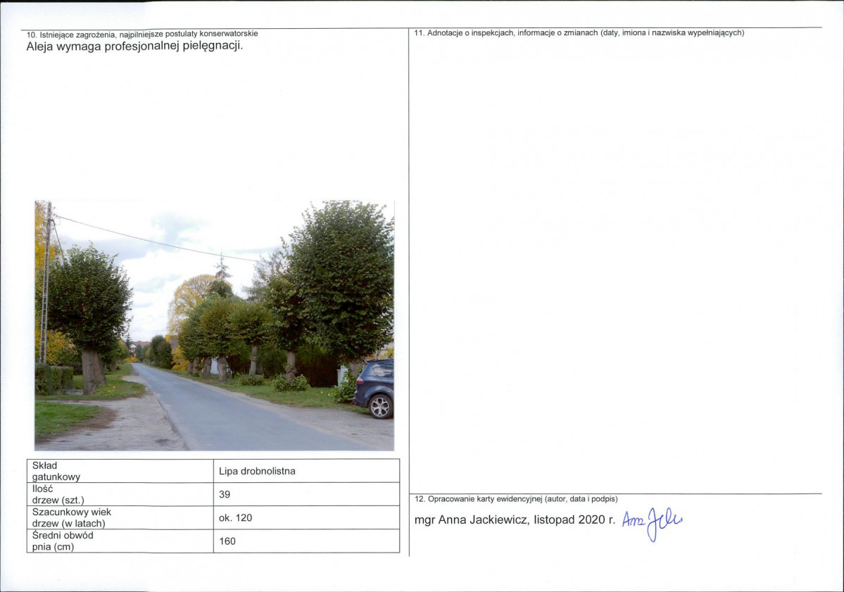 Karta obiektu niewpisanego do rejestru, skan nr 2