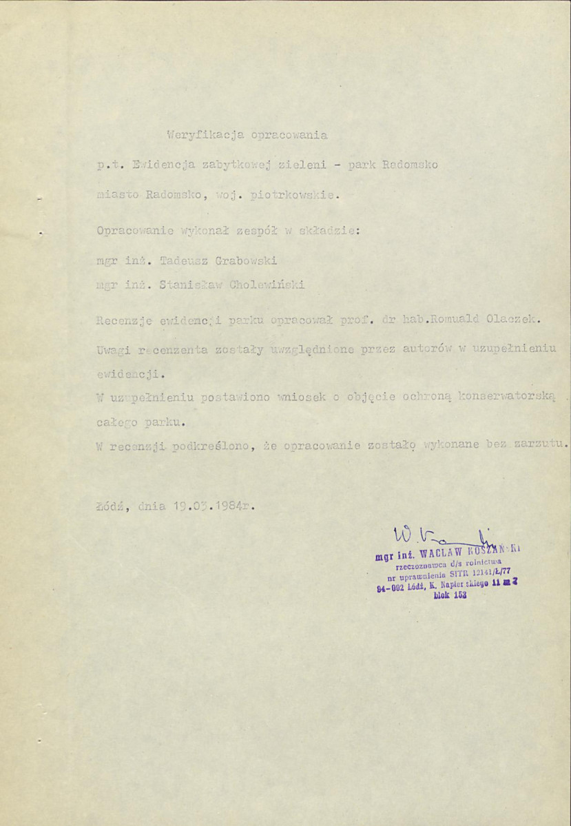 Ewidencja parkowa, skan nr 5