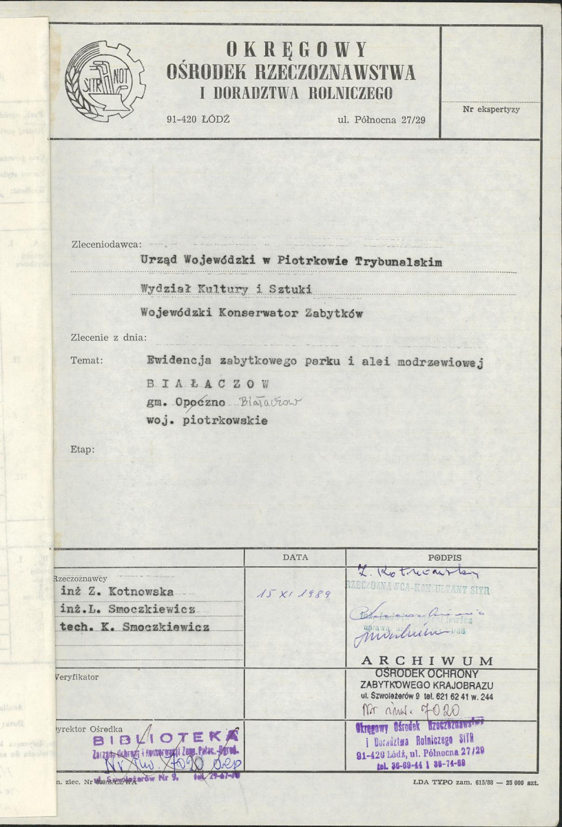 Ewidencja parkowa, skan nr 4