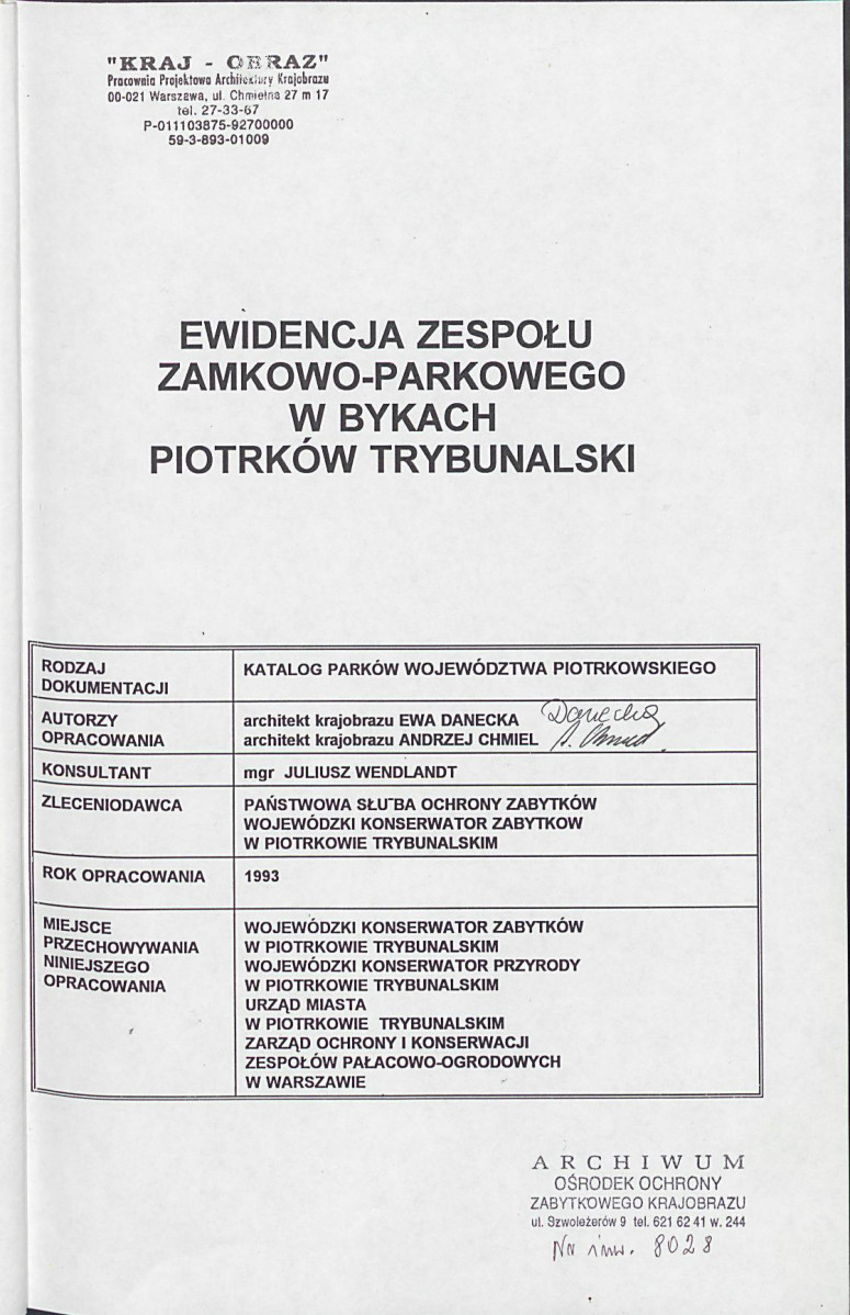 EP - Ewidencja parkowa, skan nr 4