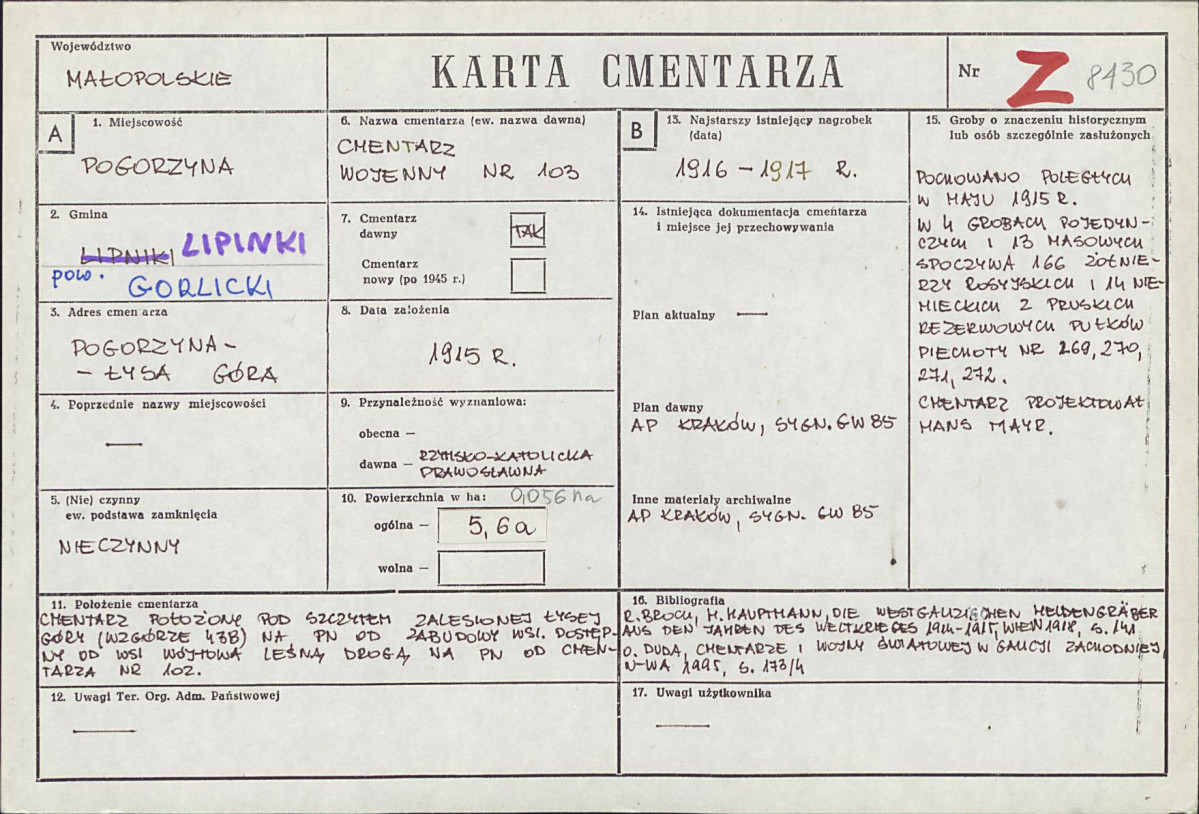 Karta cmentarza, skan nr 1