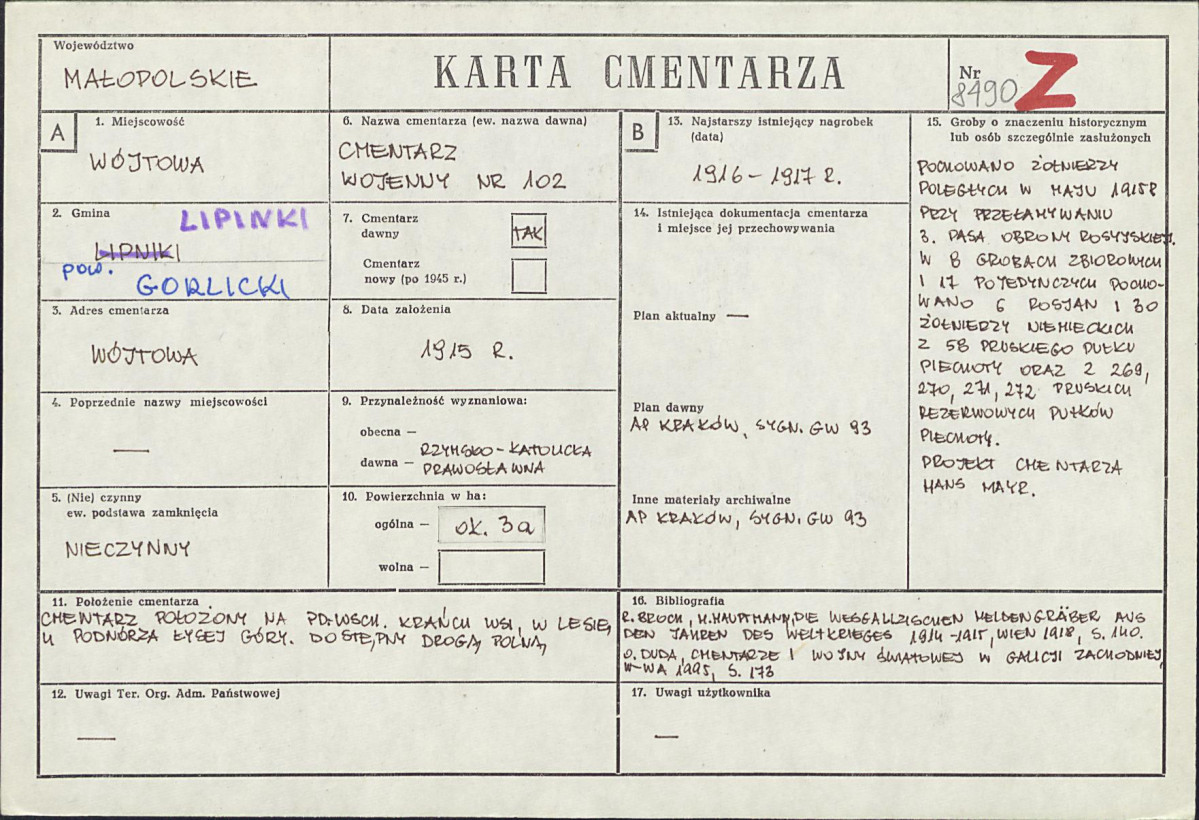 Karta cmentarza, skan nr 1