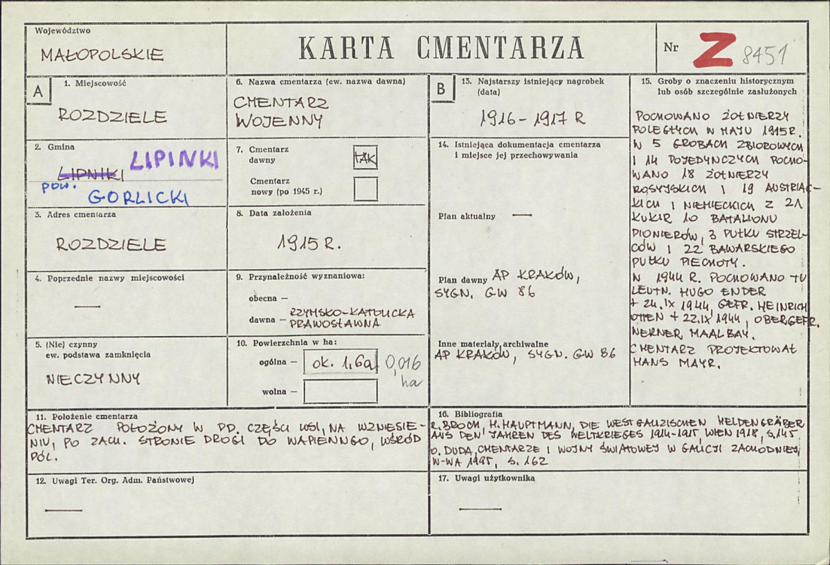 Karta cmentarza, skan nr 1