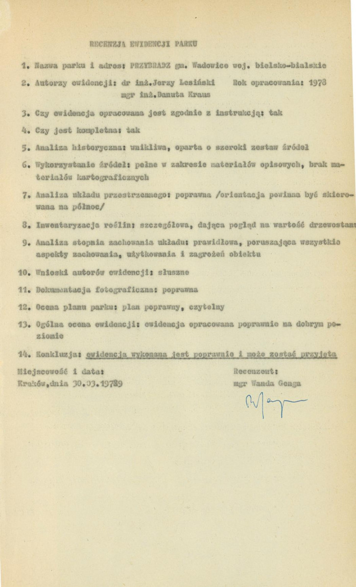 Ewidencja parkowa, skan nr 4