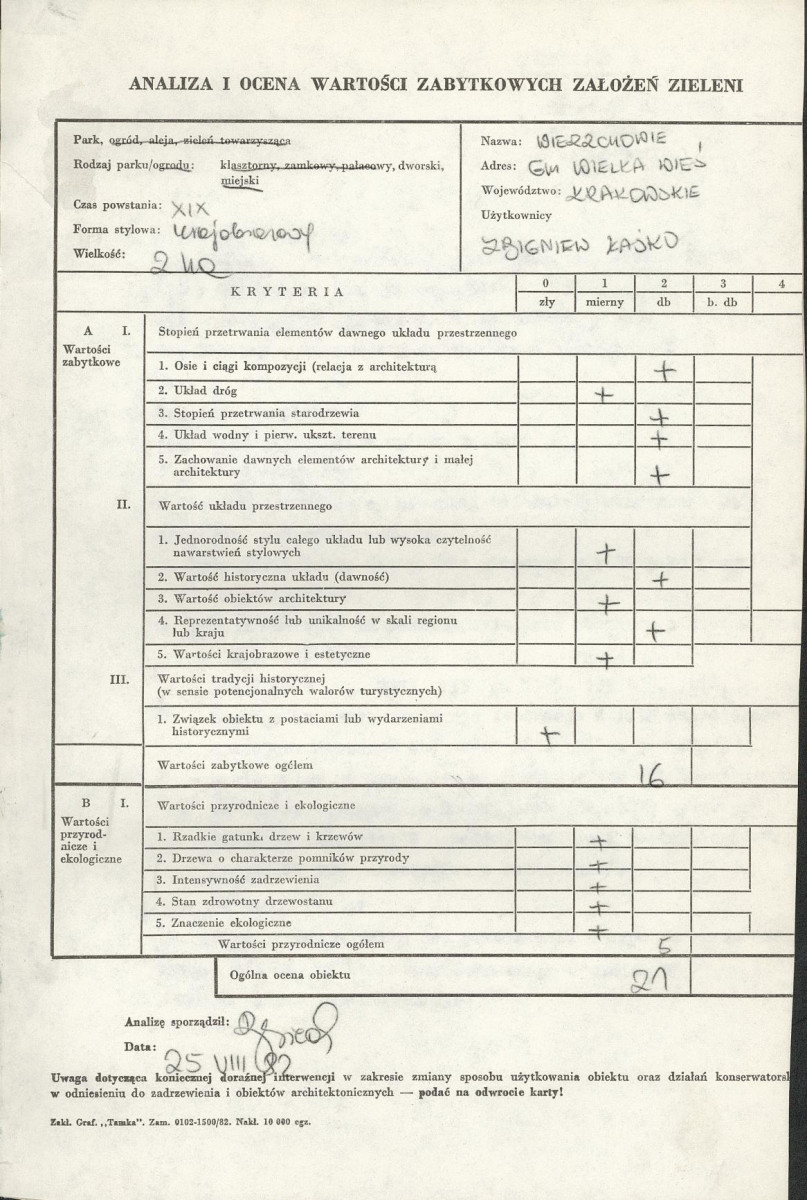 EP - Ewidencja parkowa, skan nr 3