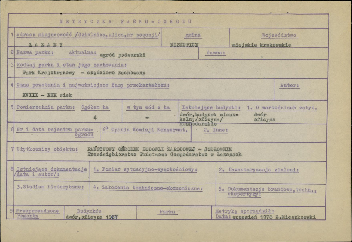 EP - Ewidencja parkowa, skan nr 6