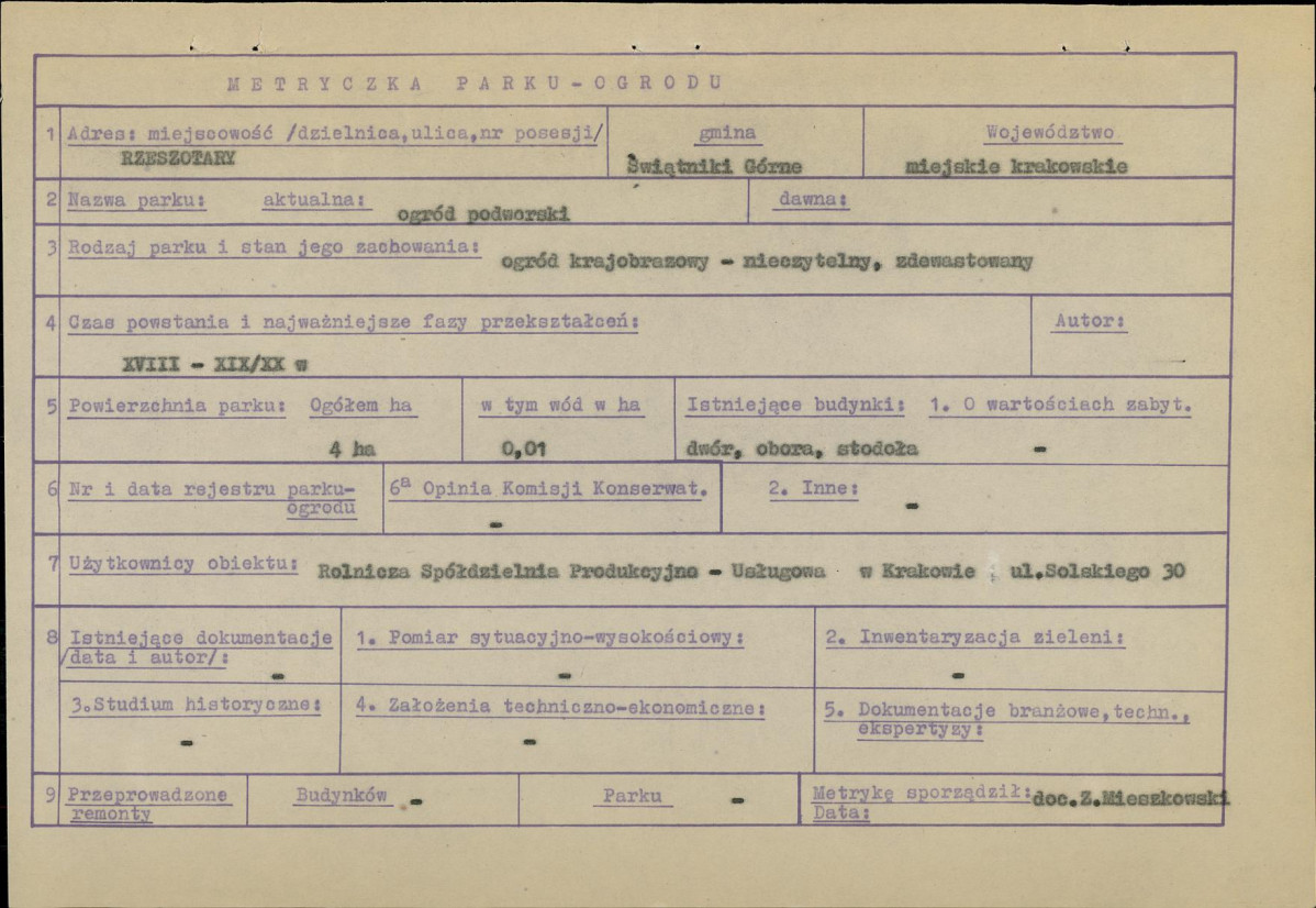 Ewidencja parkowa, skan nr 6