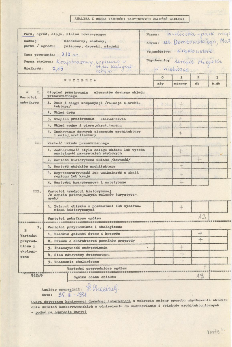 Ewidencja parkowa, skan nr 3