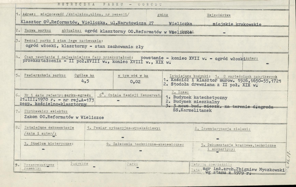 Ewidencja parkowa, skan nr 4