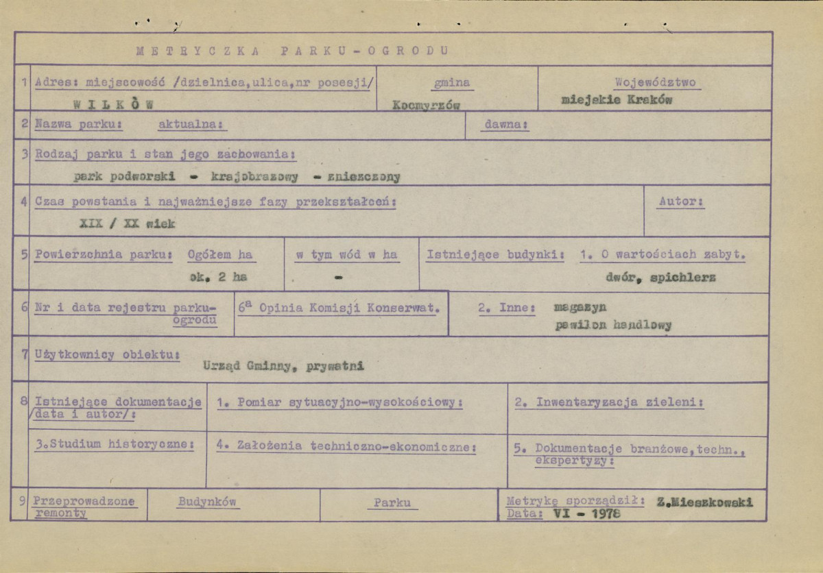 EP - Ewidencja parkowa, skan nr 6