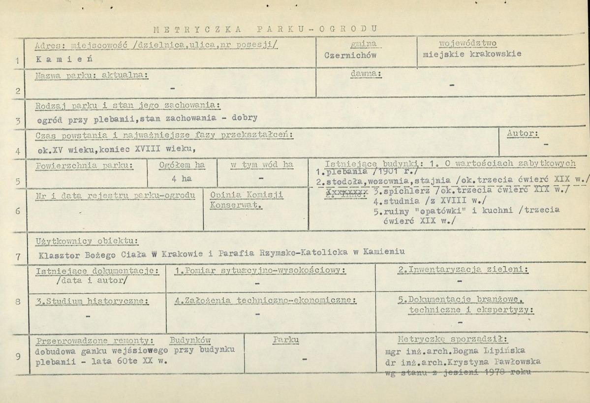 Ewidencja parkowa, skan nr 5