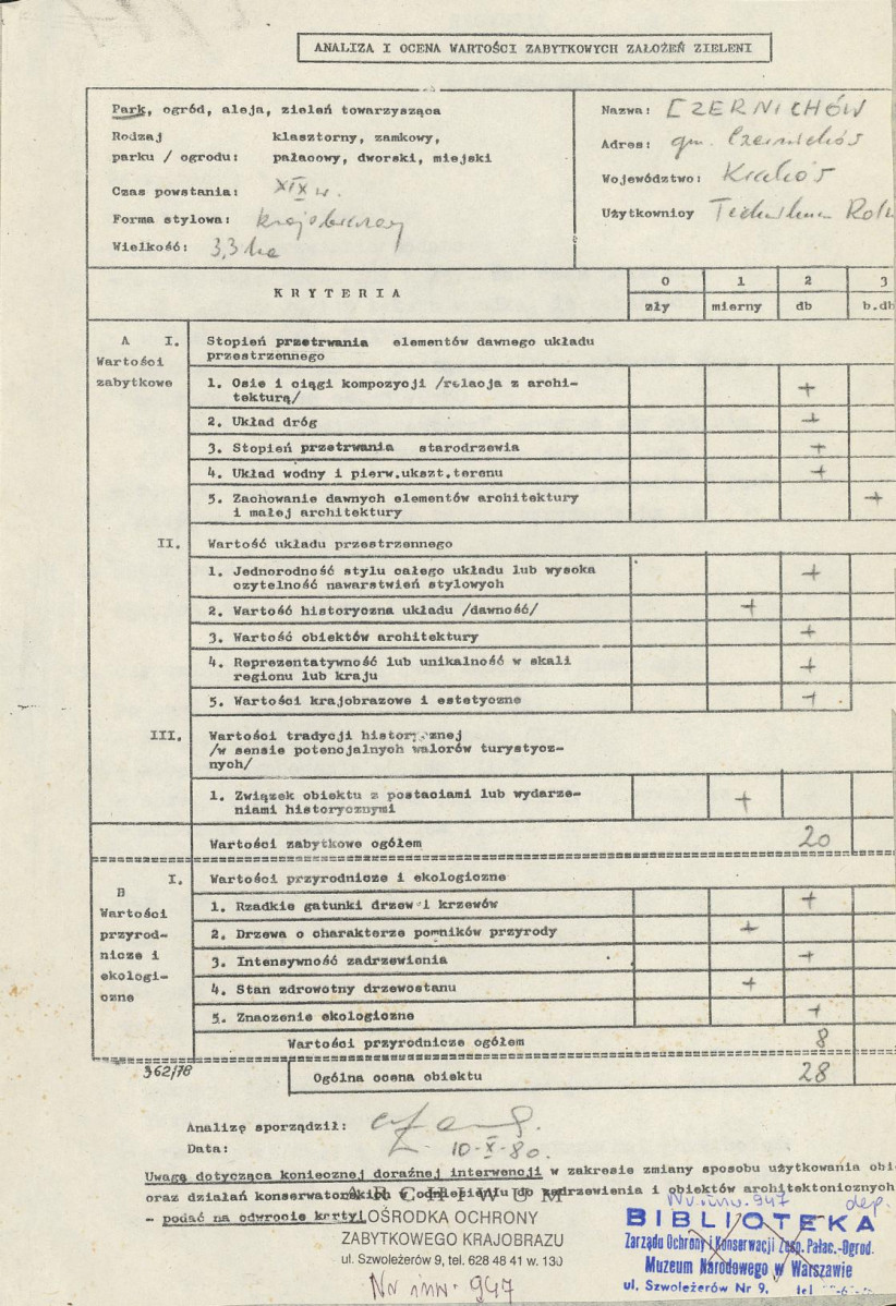 Ewidencja parkowa, skan nr 2
