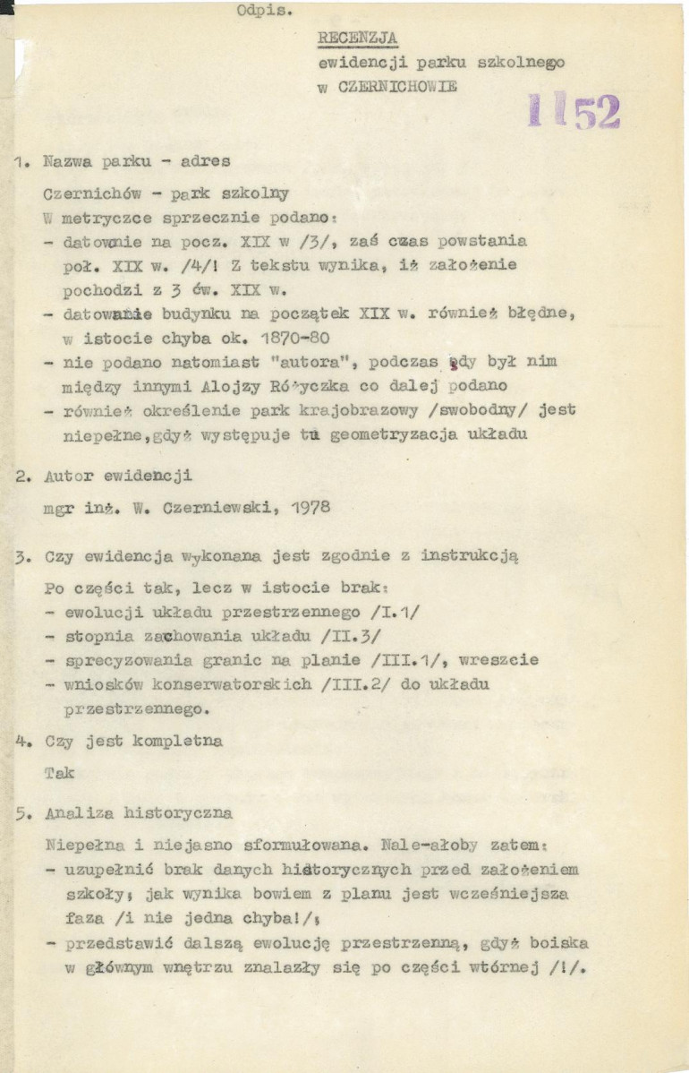 Ewidencja parkowa, skan nr 3