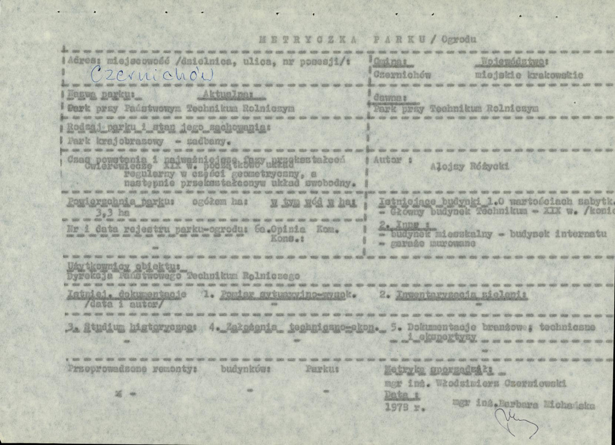 Ewidencja parkowa, skan nr 7