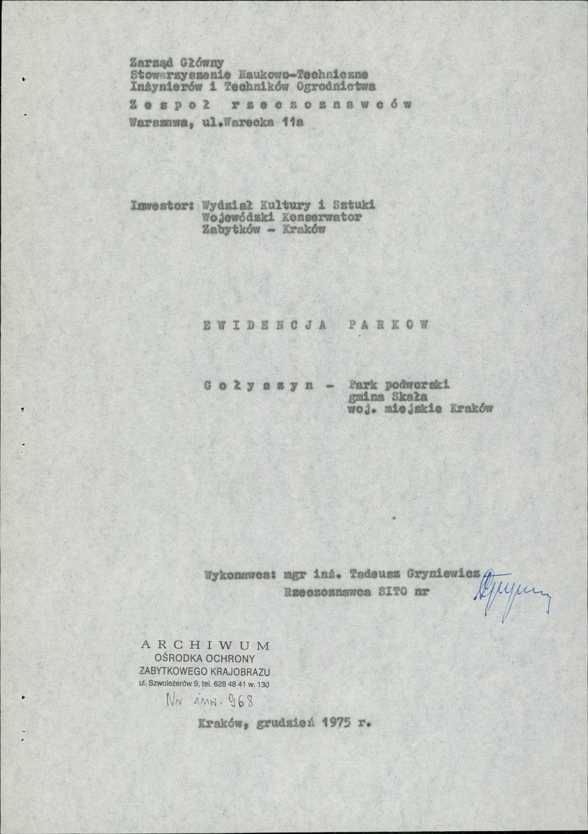 Ewidencja parkowa, skan nr 3