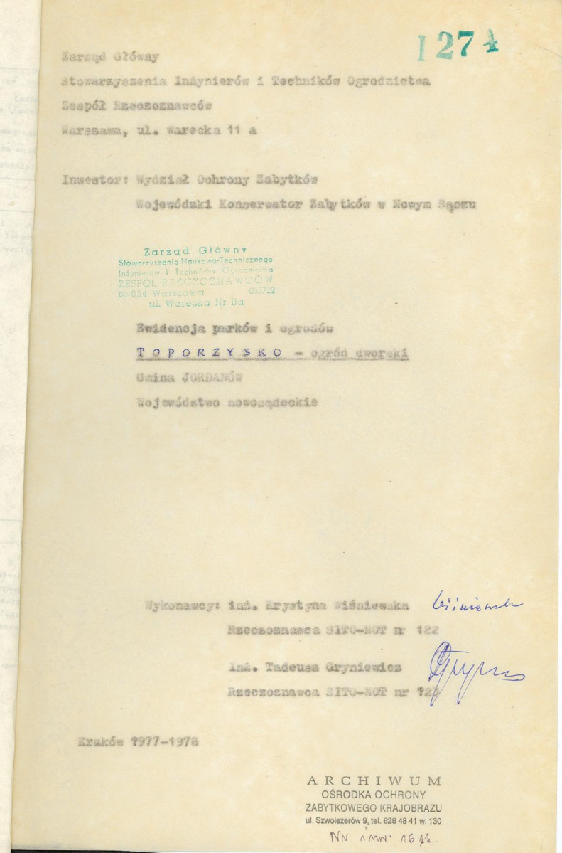Ewidencja parkowa, skan nr 4