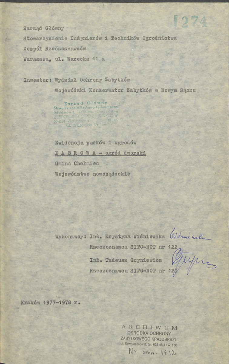 Ewidencja parkowa, skan nr 6