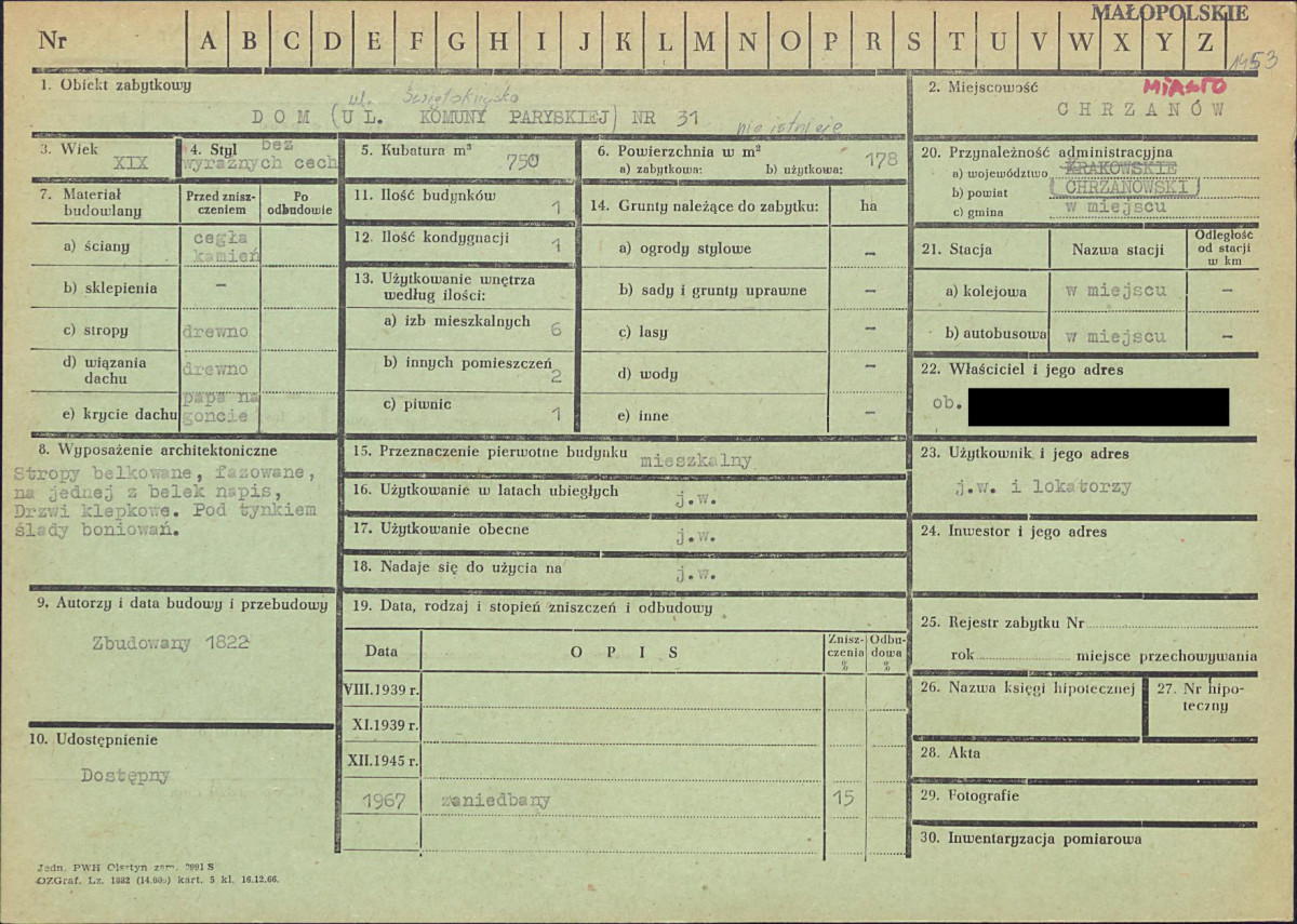 KZ - Karta zielona, skan nr 1