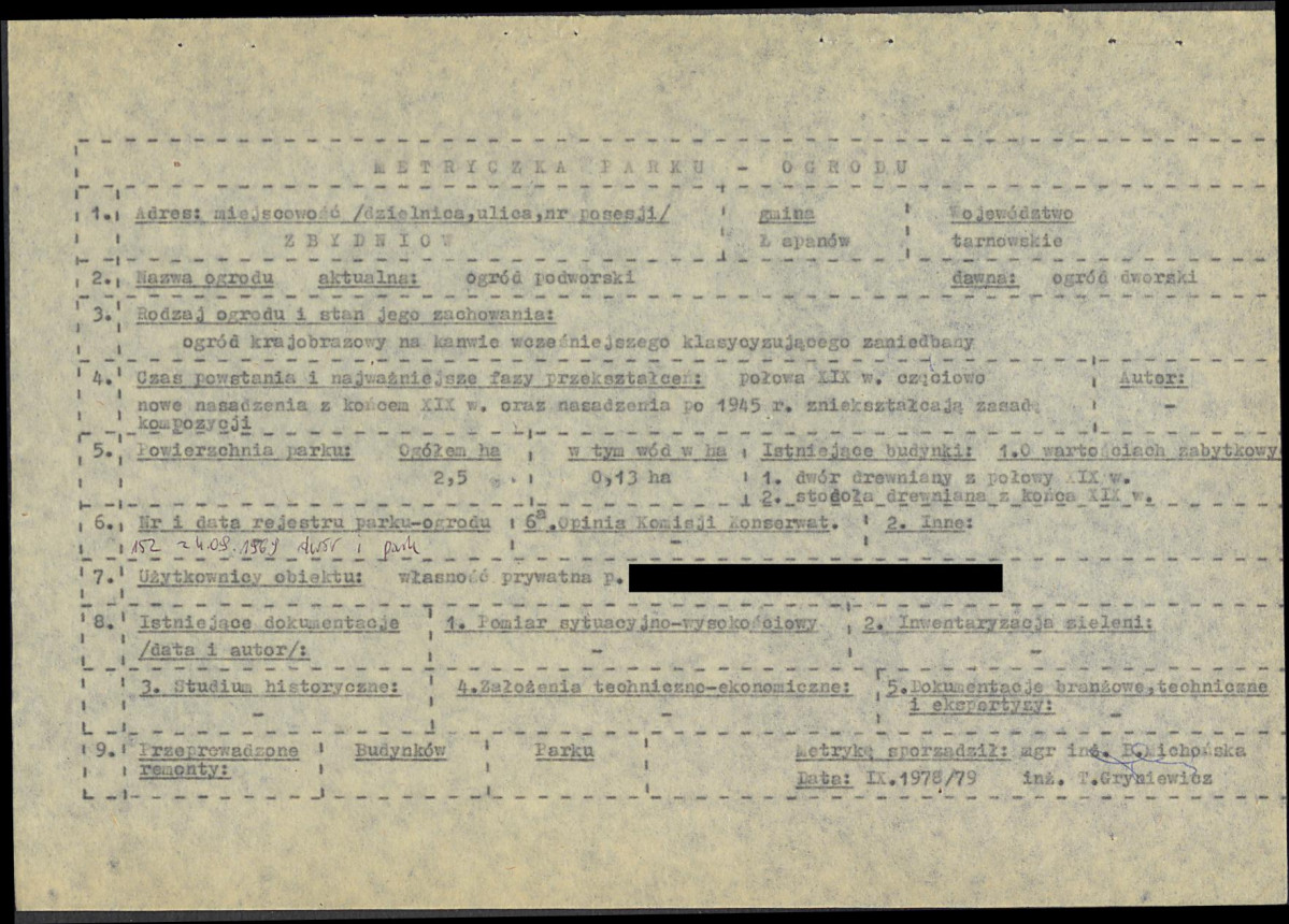 EP - Ewidencja parkowa, skan nr 8