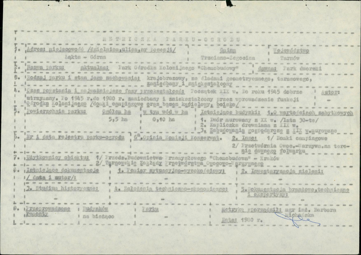 Ewidencja parkowa, skan nr 8