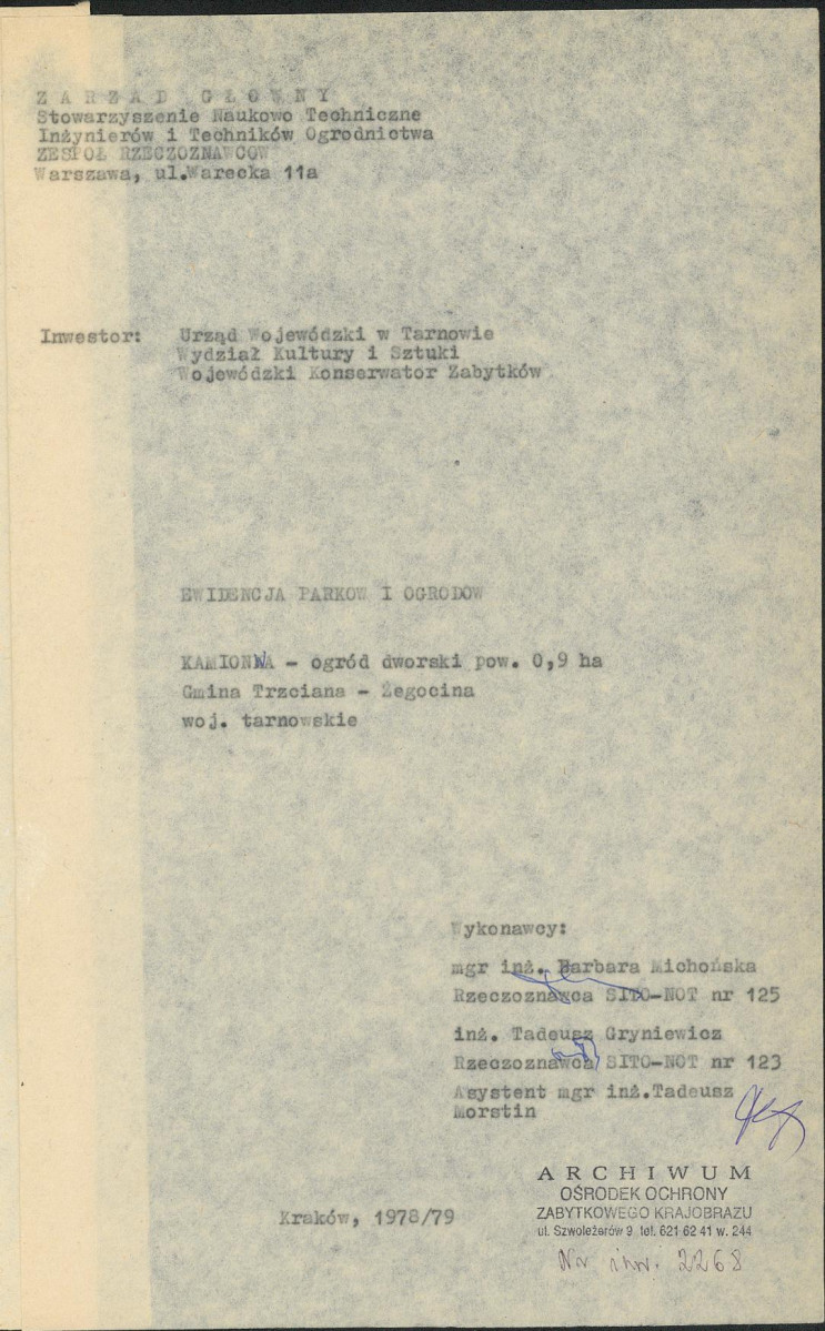 Ewidencja parkowa, skan nr 4