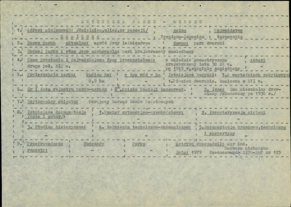 Ewidencja parkowa, skan nr 9