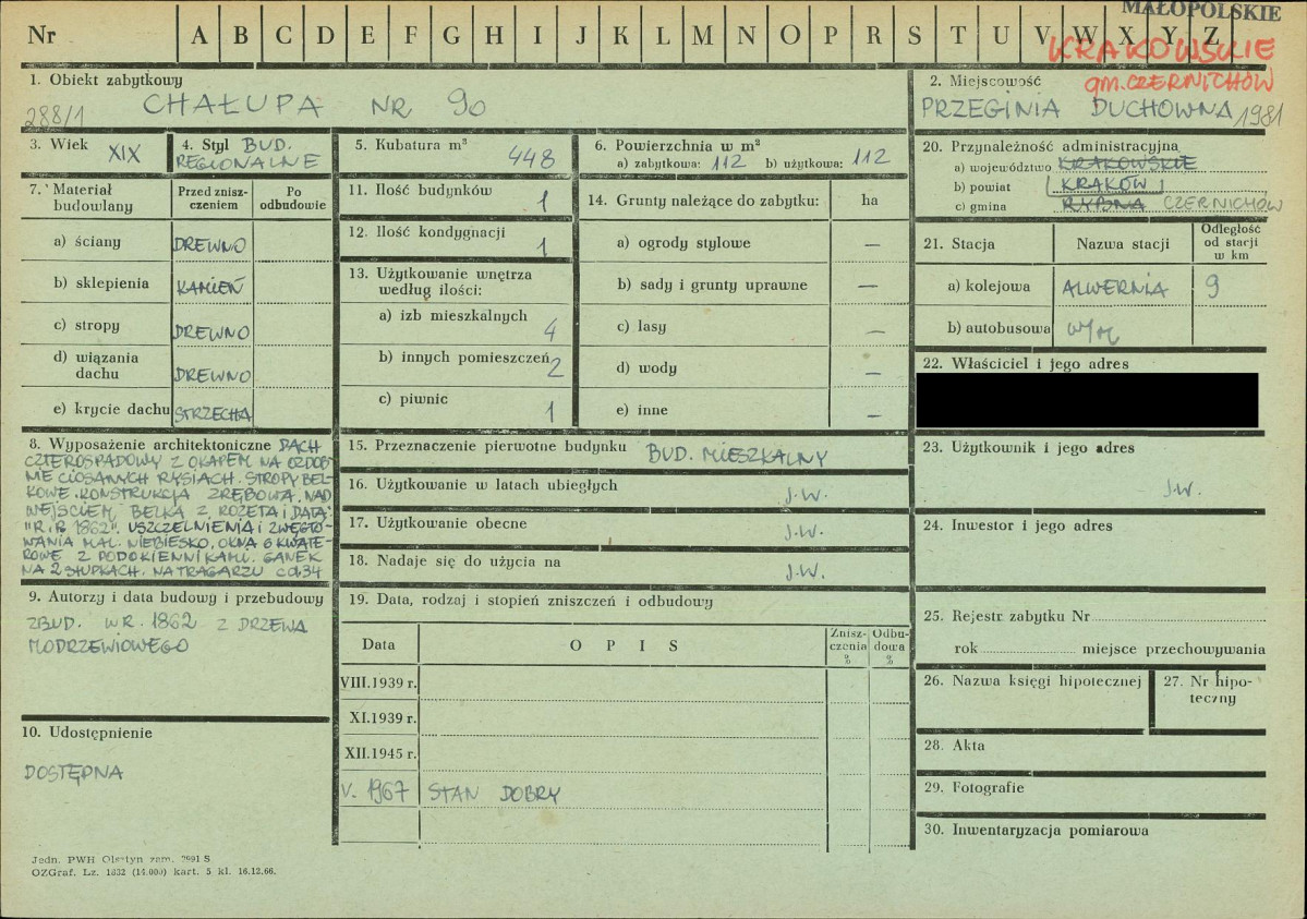 KZ - Karta zielona, skan nr 1