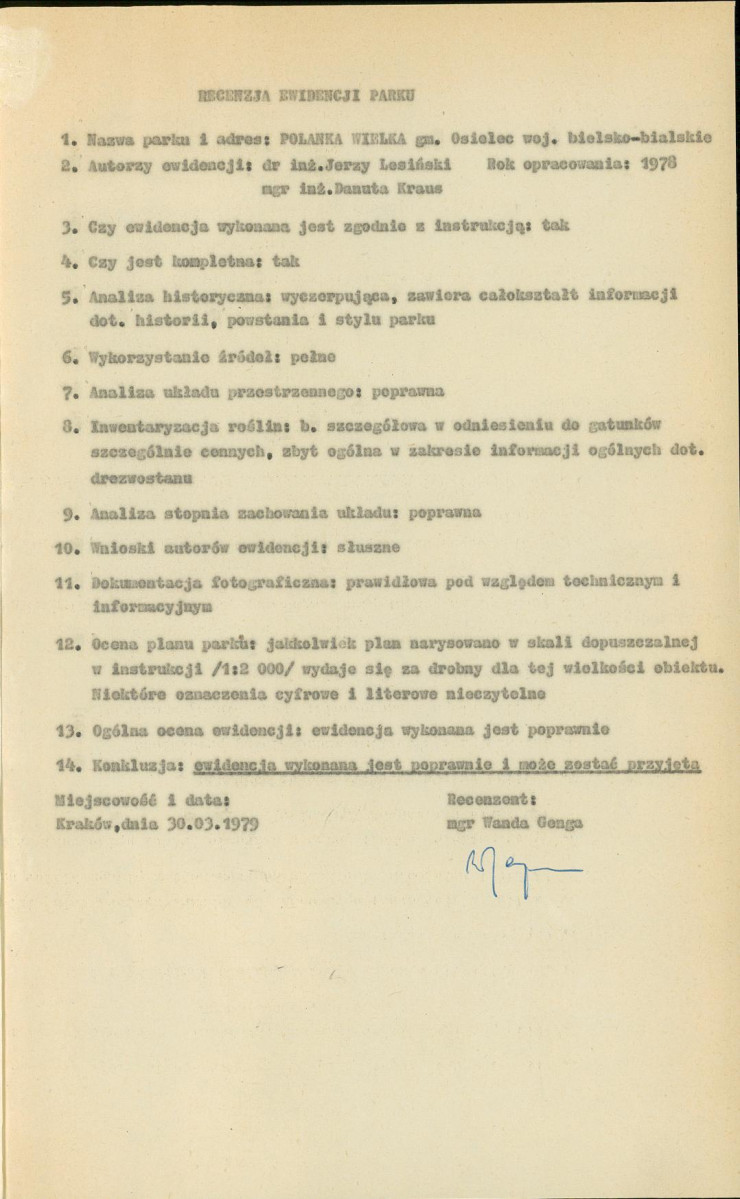 Ewidencja parkowa, skan nr 4