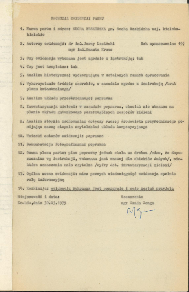 Ewidencja parkowa, skan nr 4