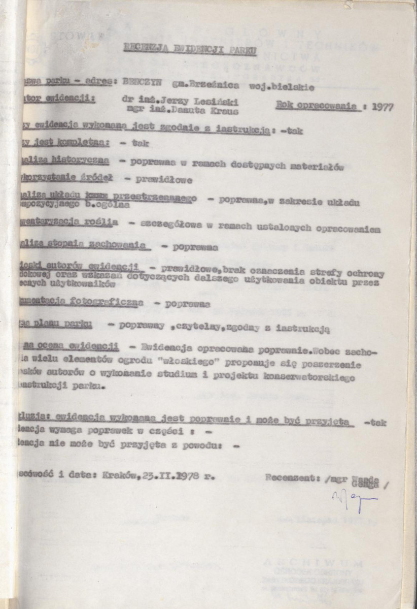 Ewidencja parkowa, skan nr 4