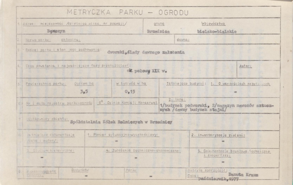 Ewidencja parkowa, skan nr 7
