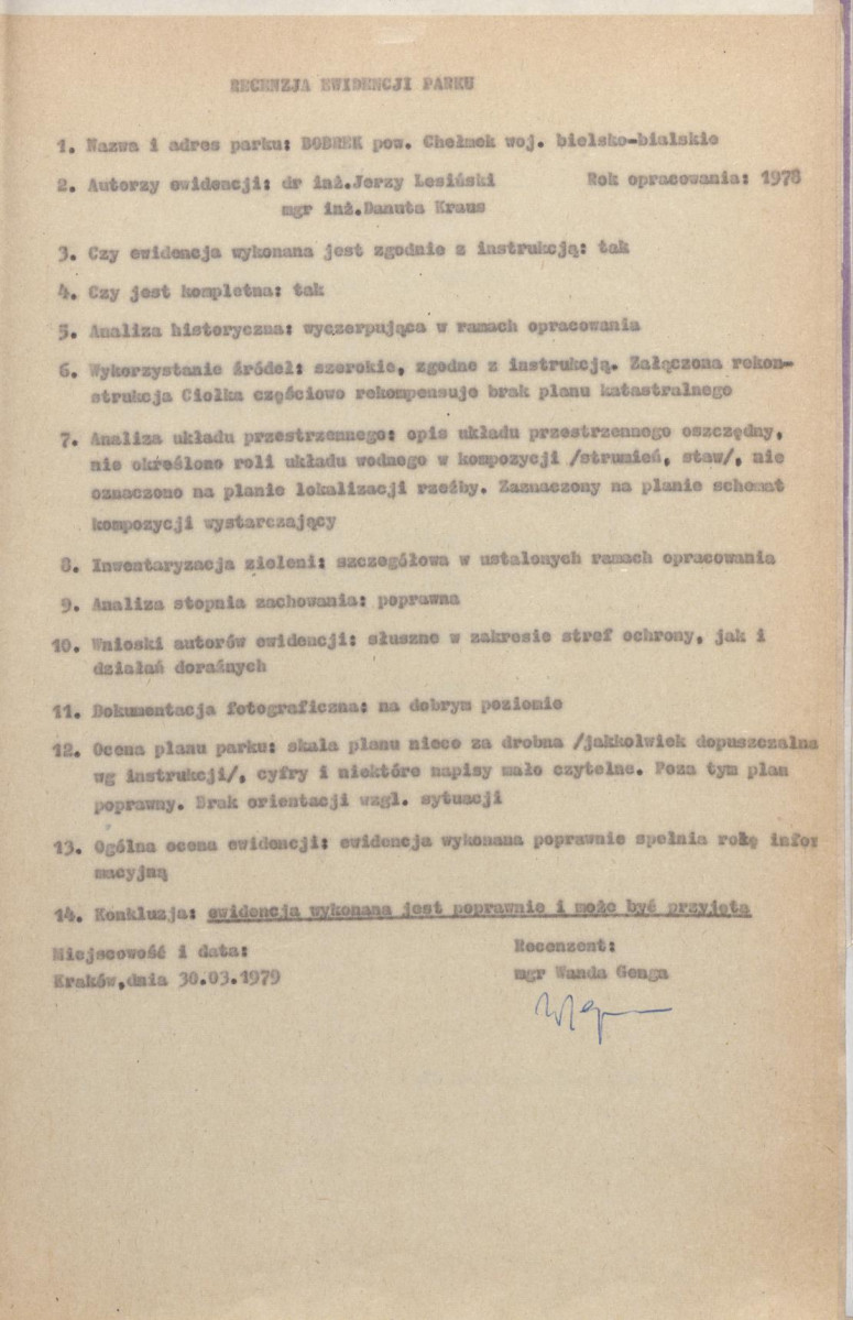 Ewidencja parkowa, skan nr 4
