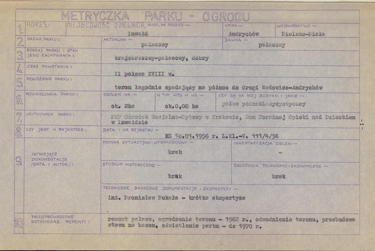 Ewidencja parkowa, skan nr 4