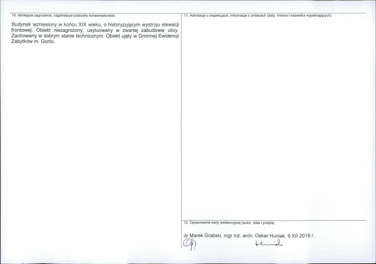Karta obiektu niewpisanego do rejestru, skan nr 2