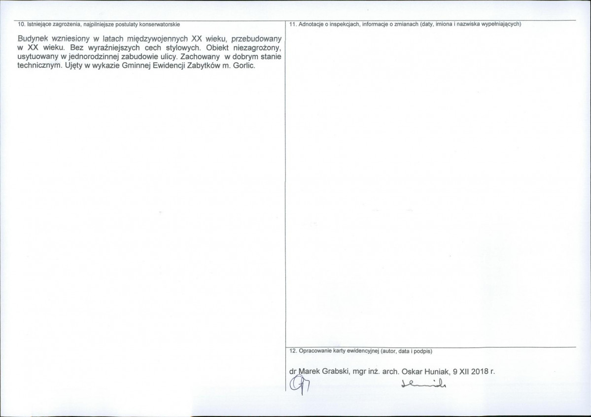 Karta obiektu niewpisanego do rejestru, skan nr 2