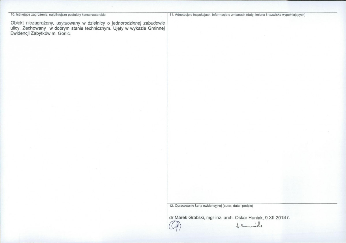 Karta obiektu niewpisanego do rejestru, skan nr 2