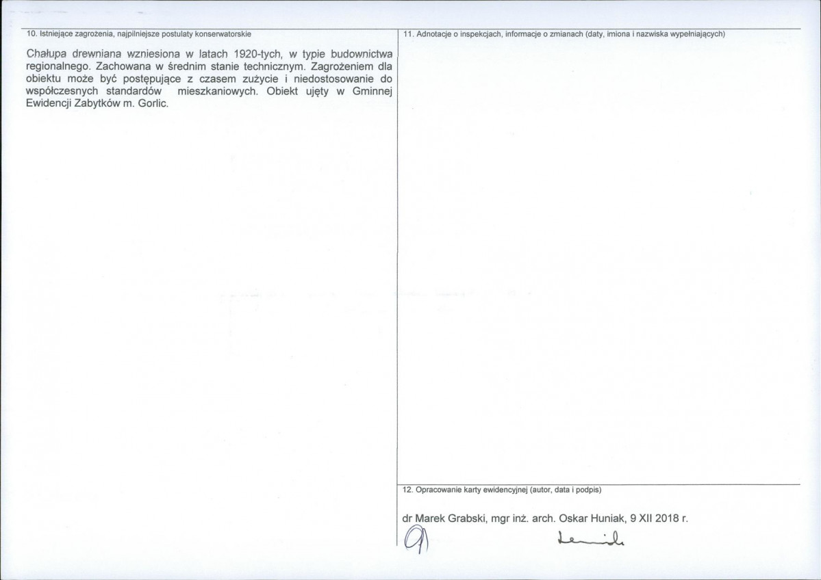 Karta obiektu niewpisanego do rejestru, skan nr 2