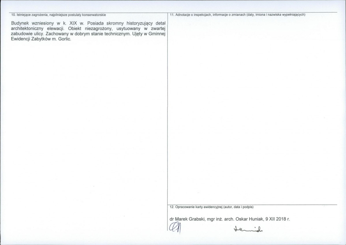 Karta obiektu niewpisanego do rejestru, skan nr 2