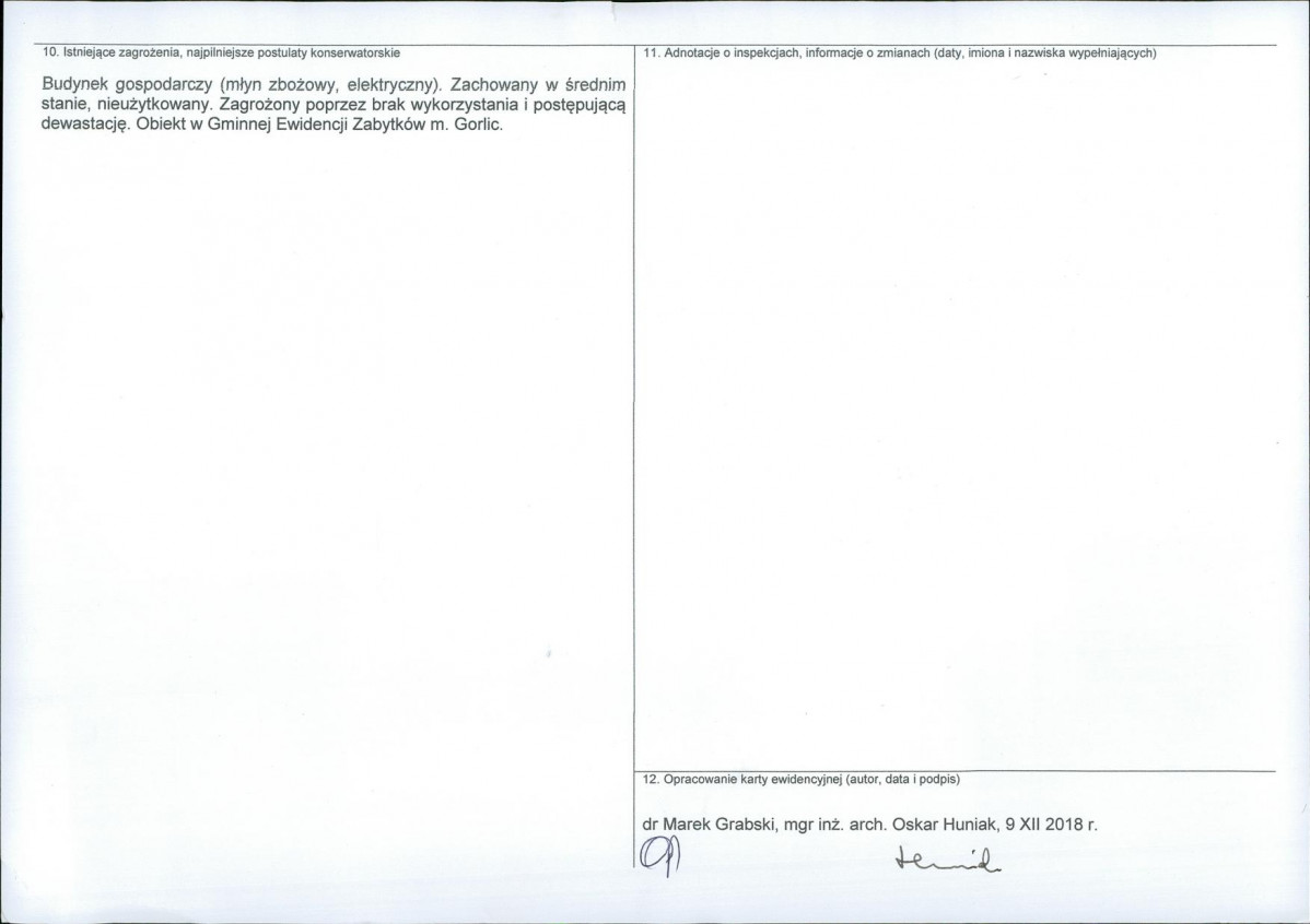 Karta obiektu niewpisanego do rejestru, skan nr 2