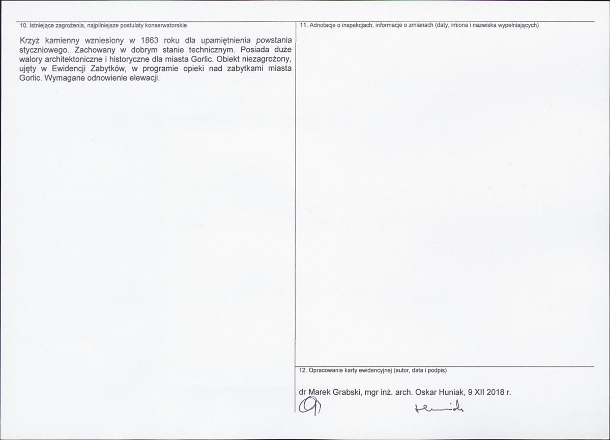Karta obiektu niewpisanego do rejestru, skan nr 2