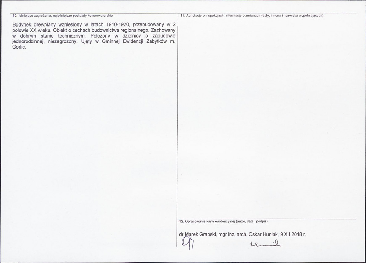 Karta obiektu niewpisanego do rejestru, skan nr 2