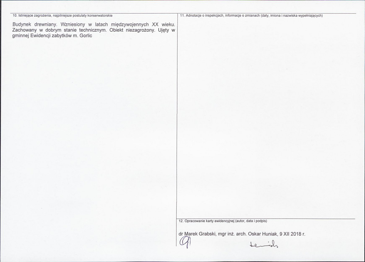 Karta obiektu niewpisanego do rejestru, skan nr 2
