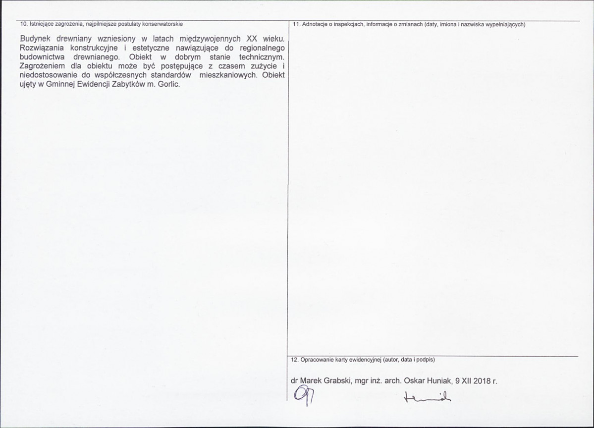 Karta obiektu niewpisanego do rejestru, skan nr 2