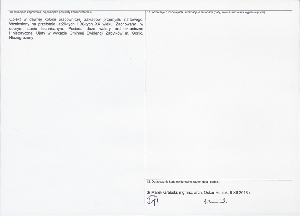 Karta obiektu niewpisanego do rejestru, skan nr 2