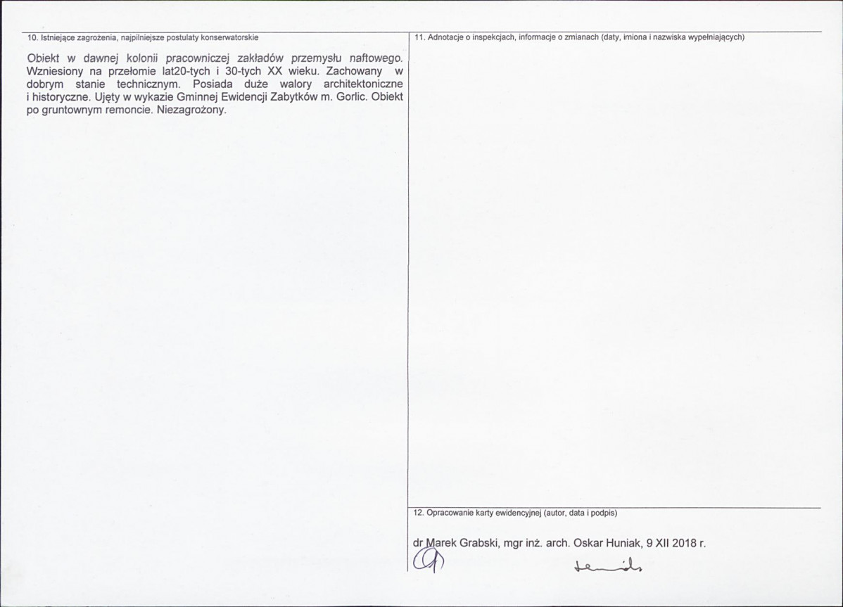 Karta obiektu niewpisanego do rejestru, skan nr 2