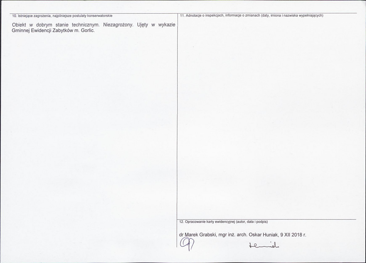 Karta obiektu niewpisanego do rejestru, skan nr 2