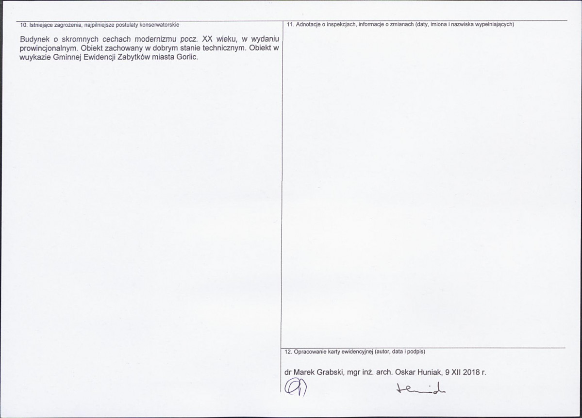 Karta obiektu niewpisanego do rejestru, skan nr 2