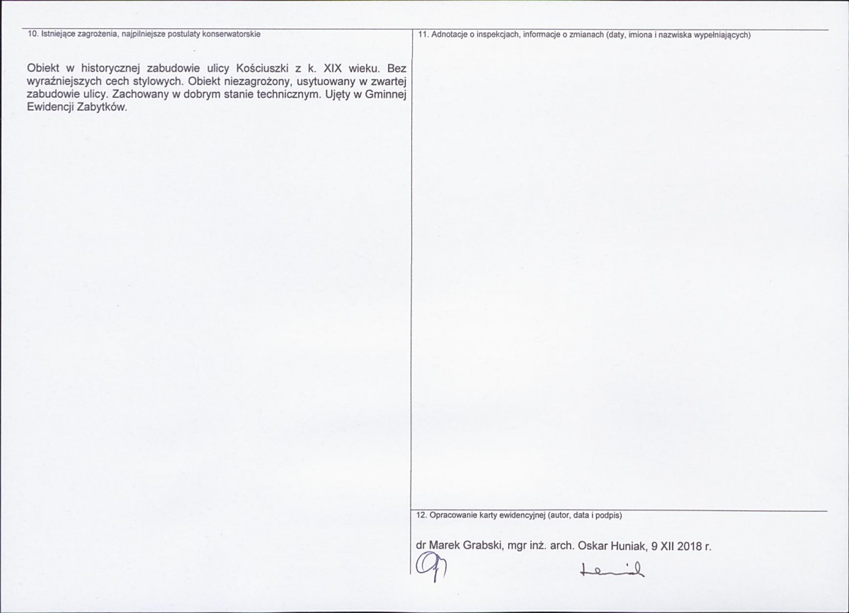 Karta obiektu niewpisanego do rejestru, skan nr 2