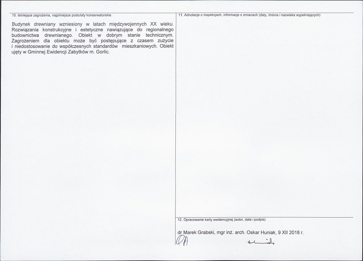 Karta obiektu niewpisanego do rejestru, skan nr 2